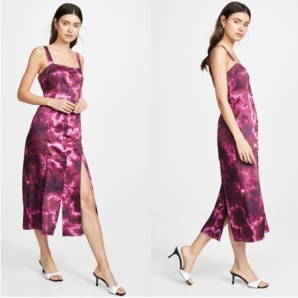 CINQ A’ Sept’ size 2 NWT tie dye Alexa button down dress - Picture 2 of 15